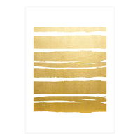 Gold Vibes Only | Luxe Shimmer Metallic Graphic Abstract | Golden Happiness Good Vibes (Print Only)