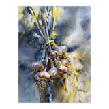 Garlic With Ribbon. Watercolor painting Still life (Print Only) thumbnail