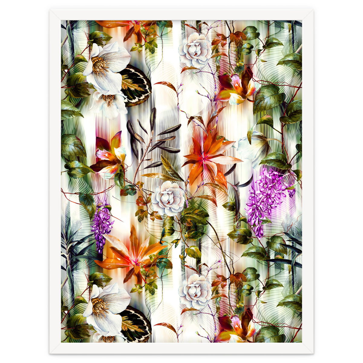 Abstract Motion Blur Floral