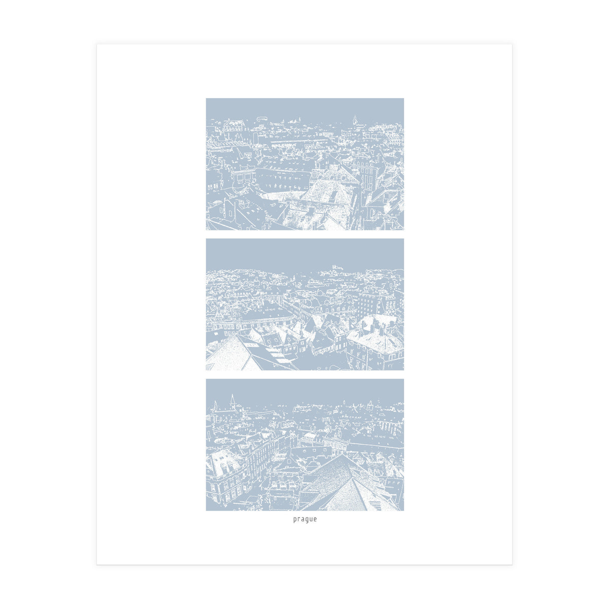 Prague print in blue  (Print Only)