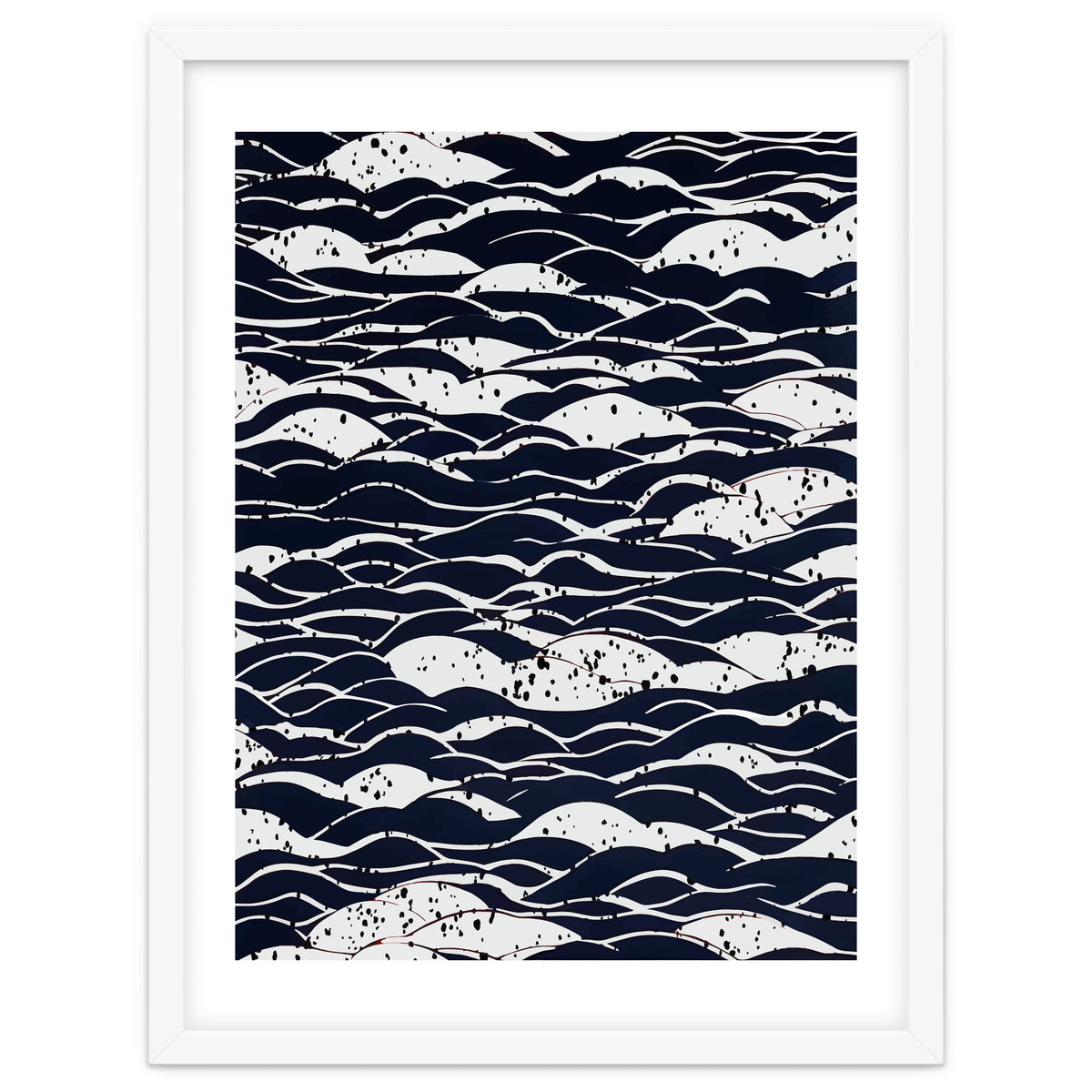 Rain, Abstract Storm Black & White, Monochromatic Line Art Sketch, Simple Eclectic Painting