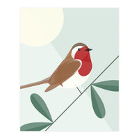 Mid Century Geometric Robin (Print Only)