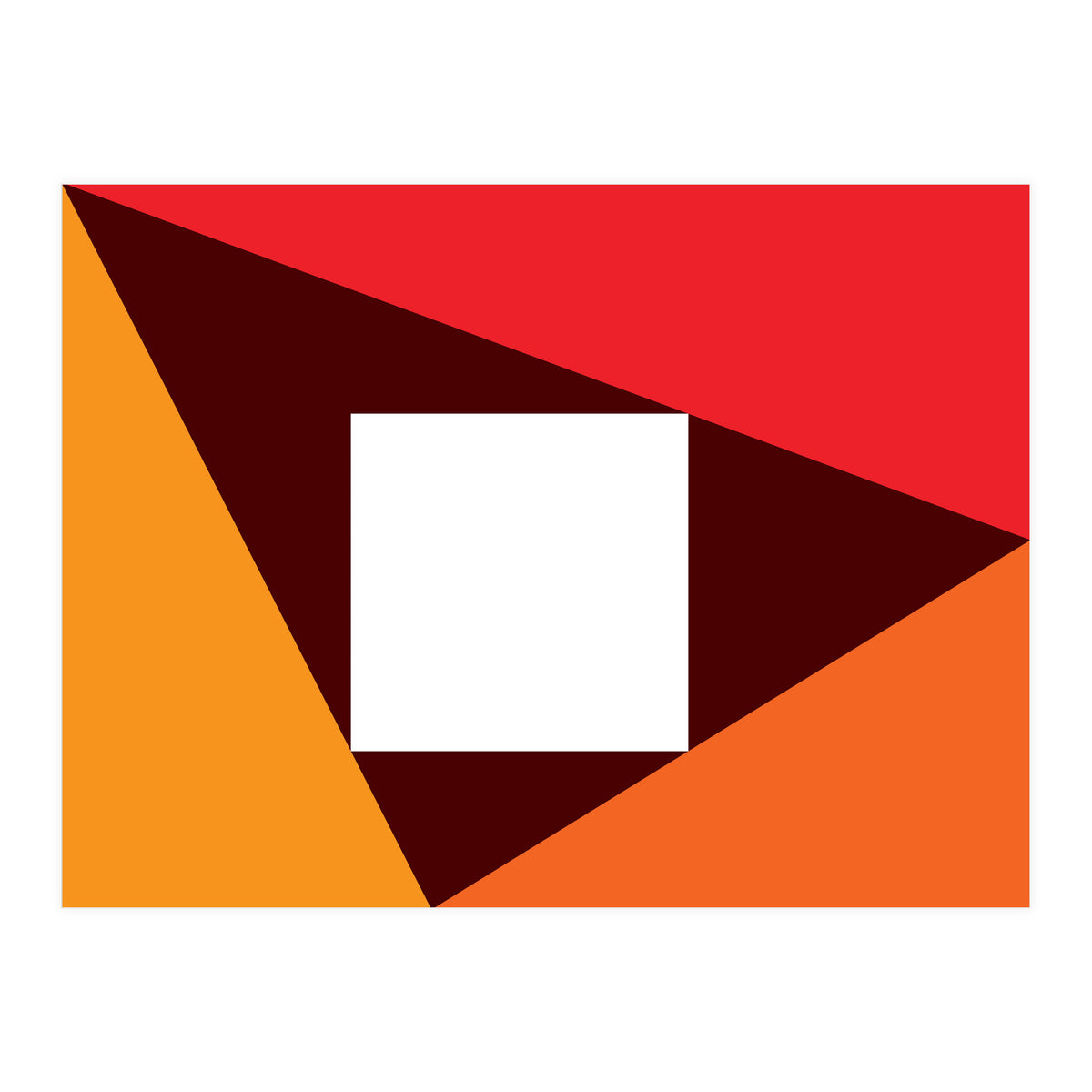 Geometric Shapes No. 23 - red & orange (Print Only)