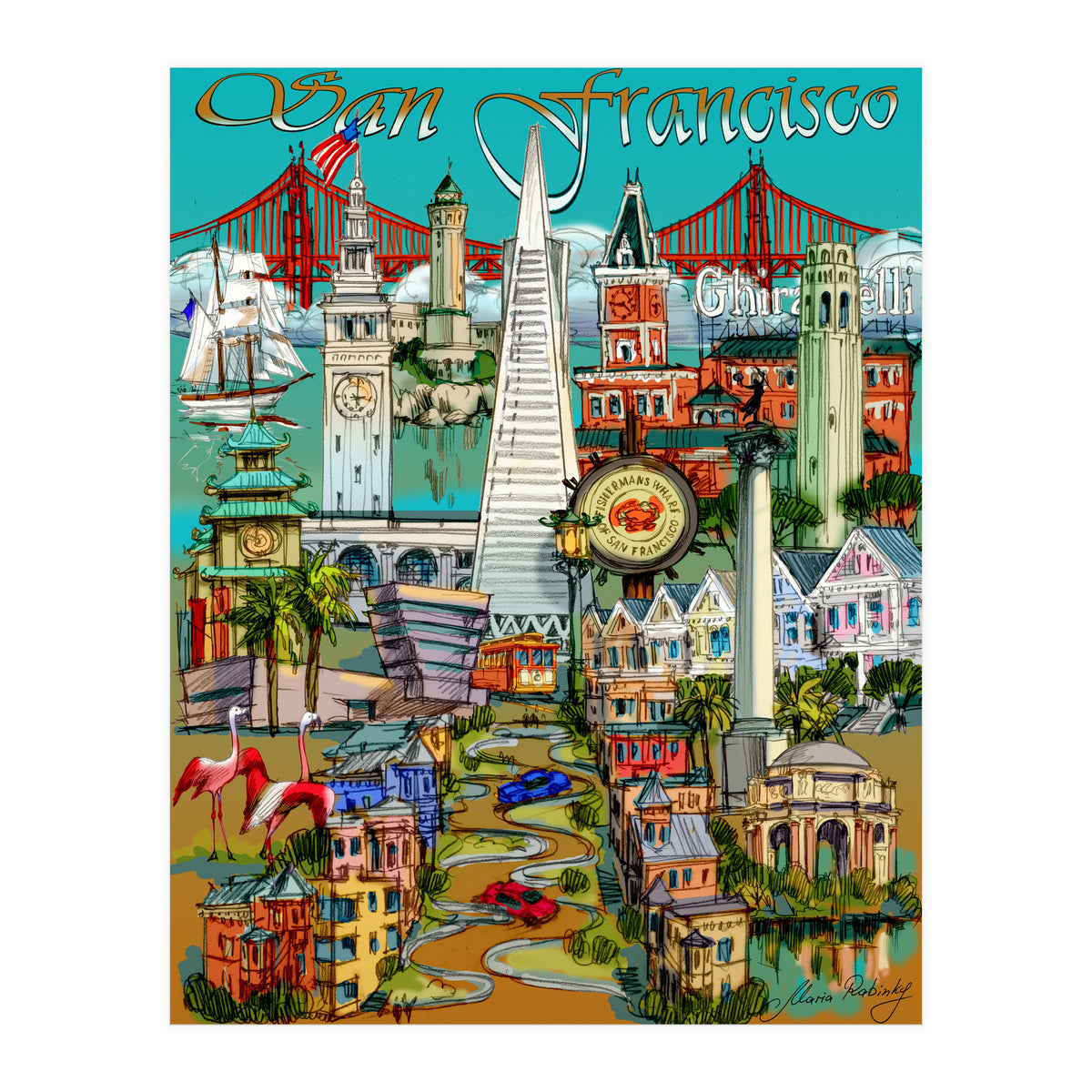 San Francisco Illustration (Print Only)