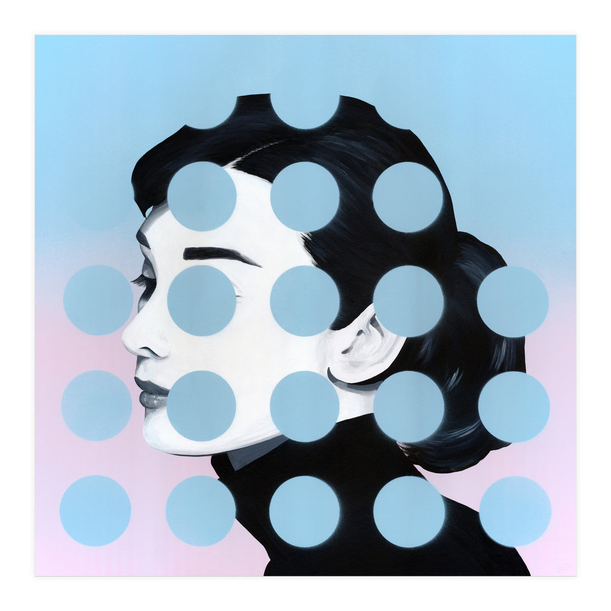 Audrey  Dots (Print Only)