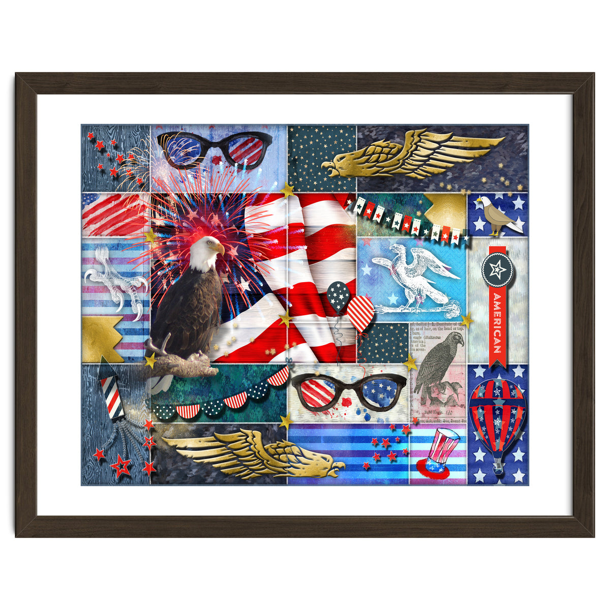 Americana Eagles Collage