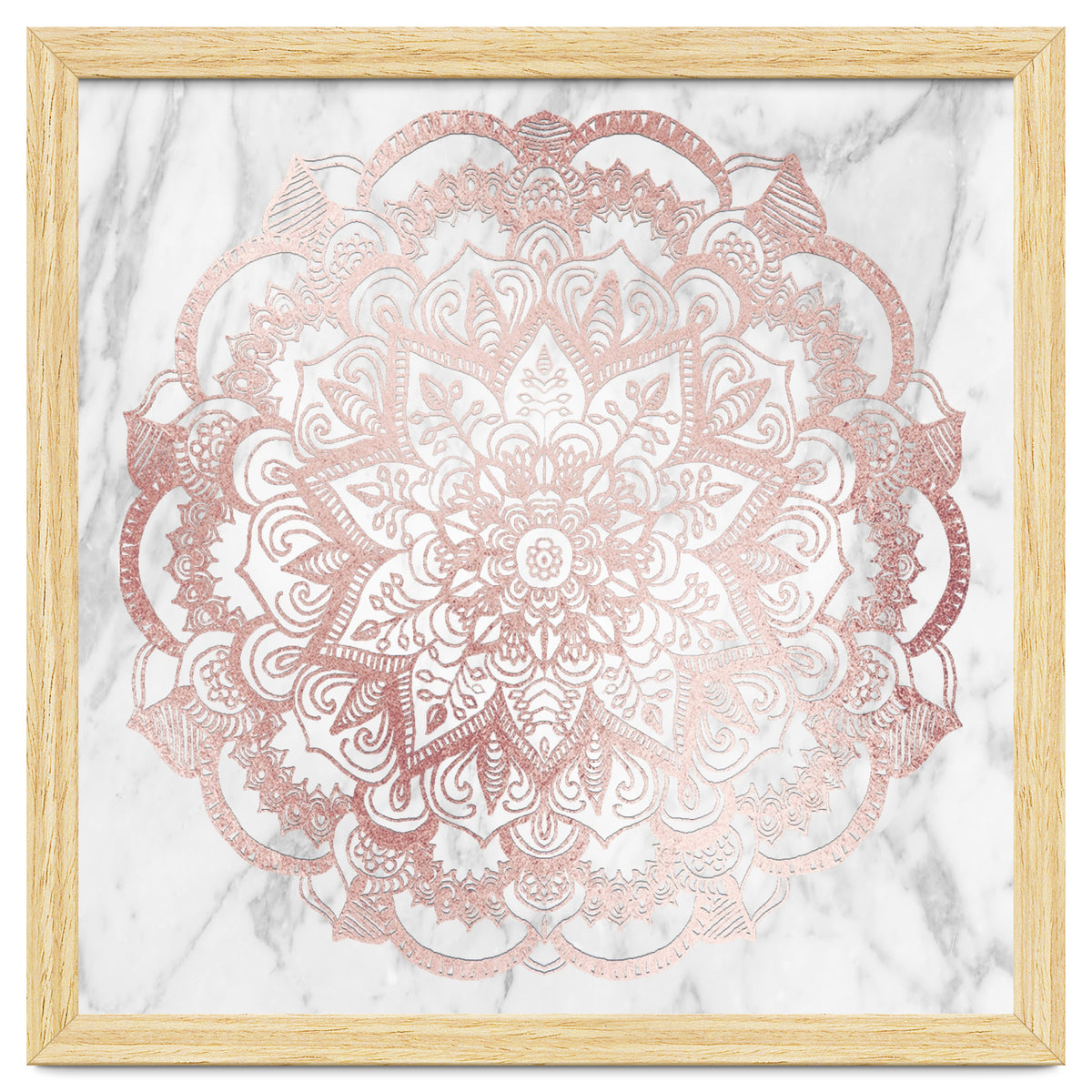 Rose Gold Mandala Star