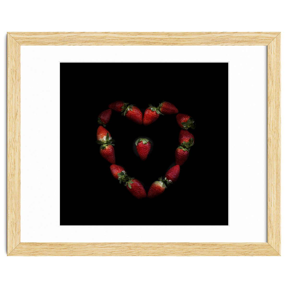 Heart of strawberries