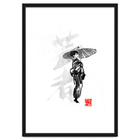 Geisha and umbrella