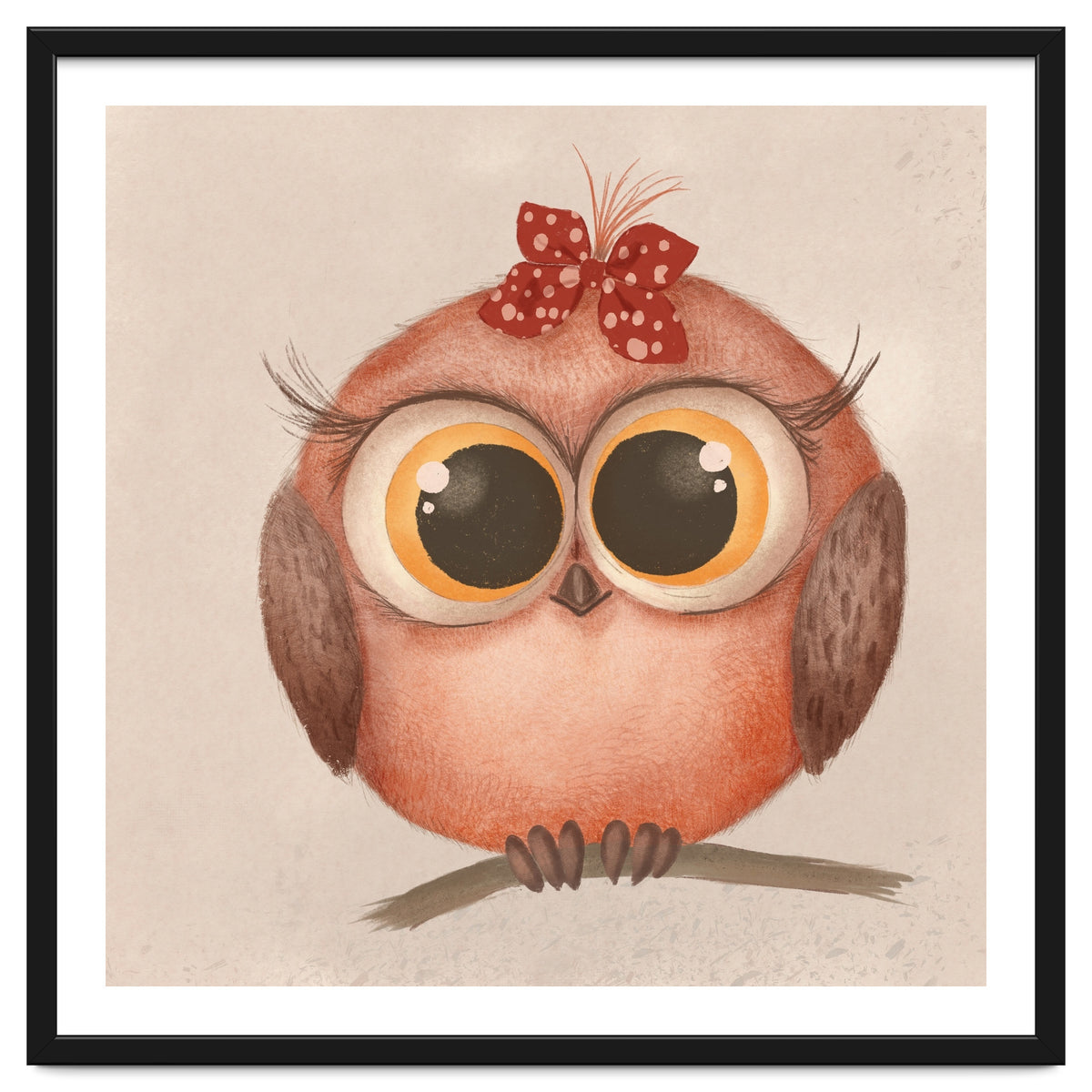 Woodland Nursery - Baby Owl Illustration