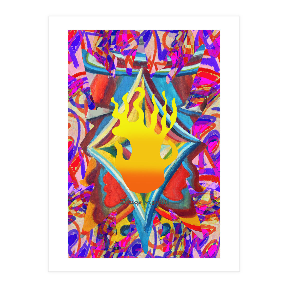 Fuego Y Graffiti 30 (Print Only)