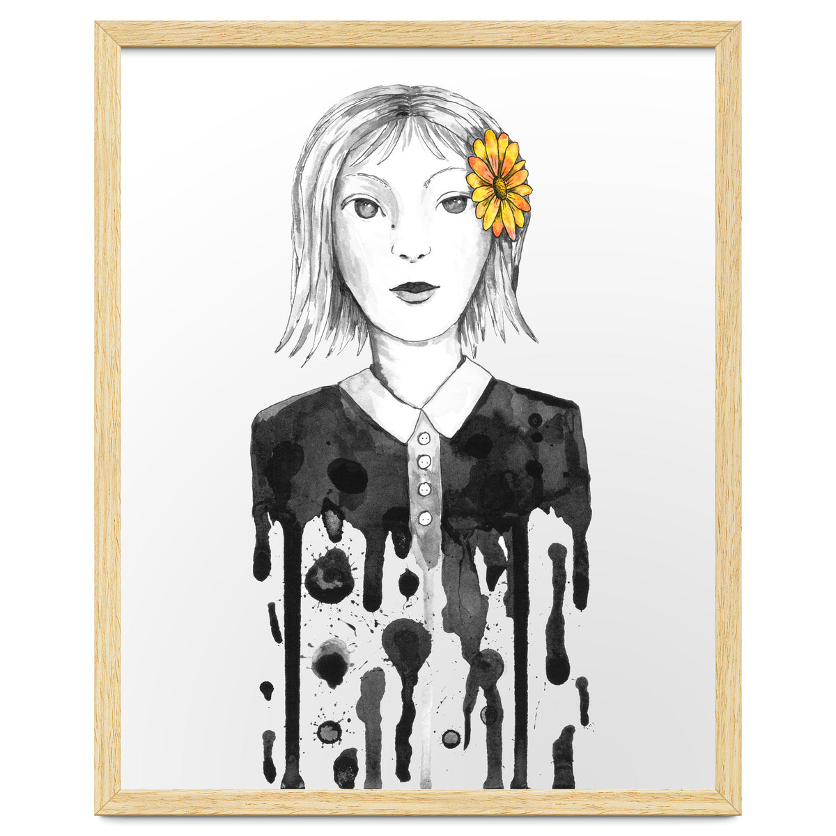 Flower dripping girl