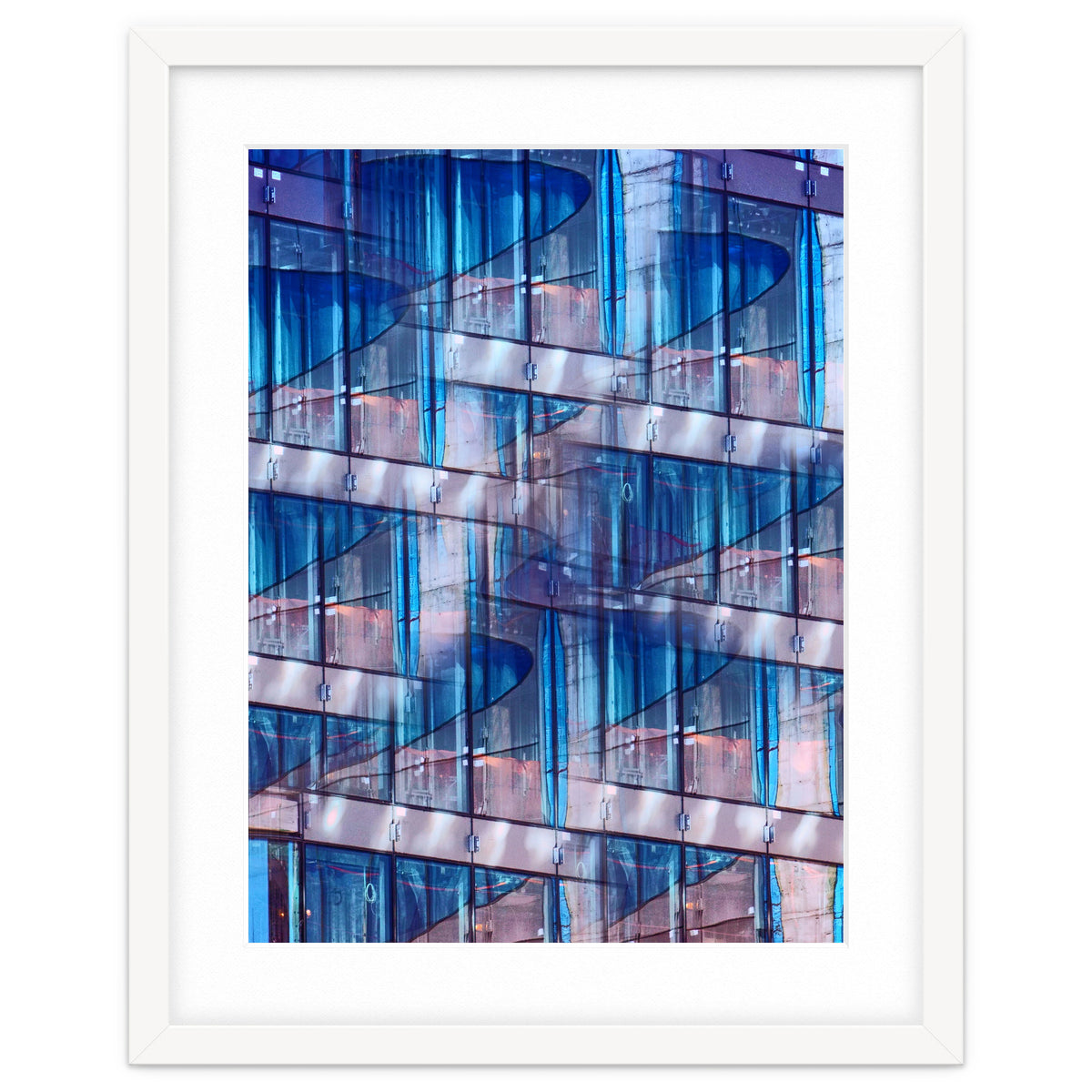 Blue Skyscraper Abstract