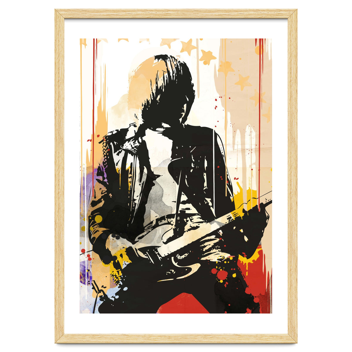 Johnny Ramone pop art poster