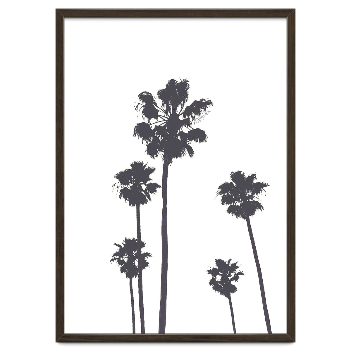 Palms & Sunset-Minimal B&W 2