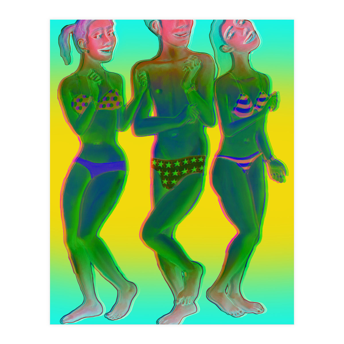 Bailando En La Playa 7 3d (Print Only)