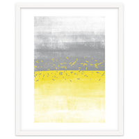 Abstract Painting No. 52 | Illuminating Yellow & Ultimate Grey