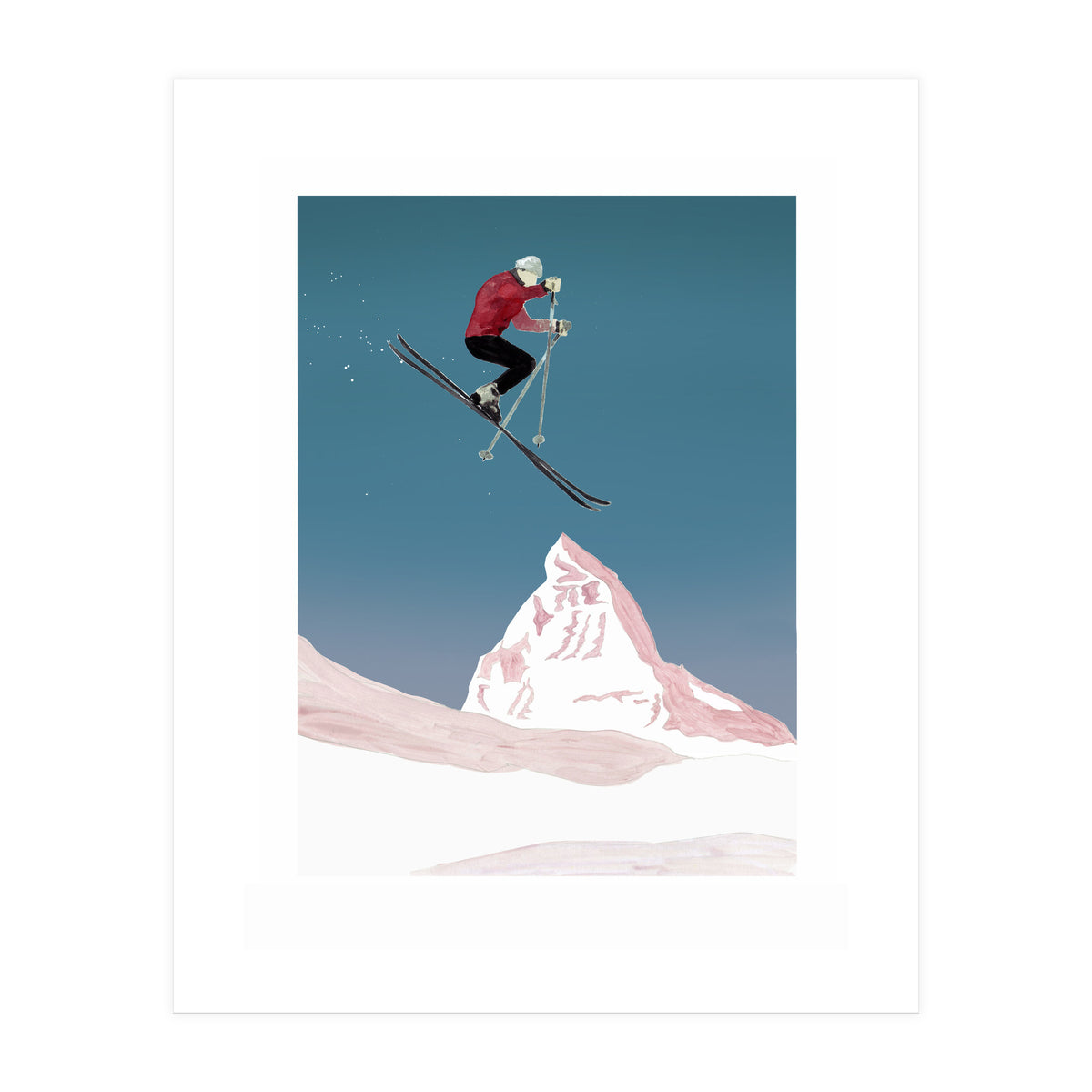 Mountain Love Skier (Print Only)