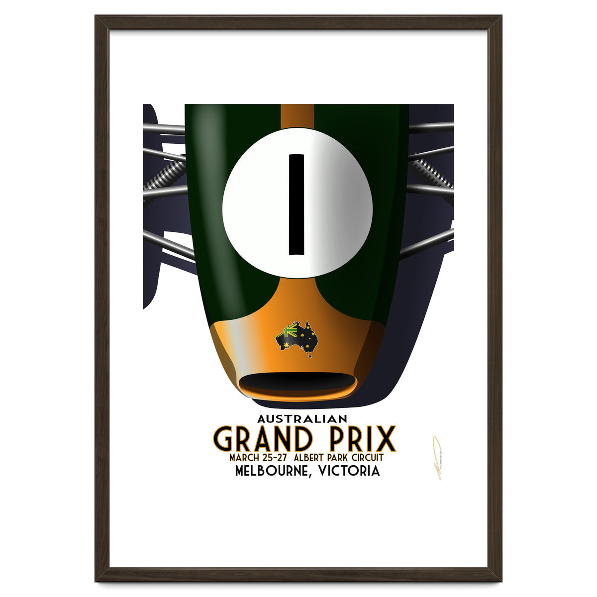 Australian Grand Prix Art Deco poster