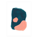 Teal Blob Salmon Bubbles (Print Only) thumbnail