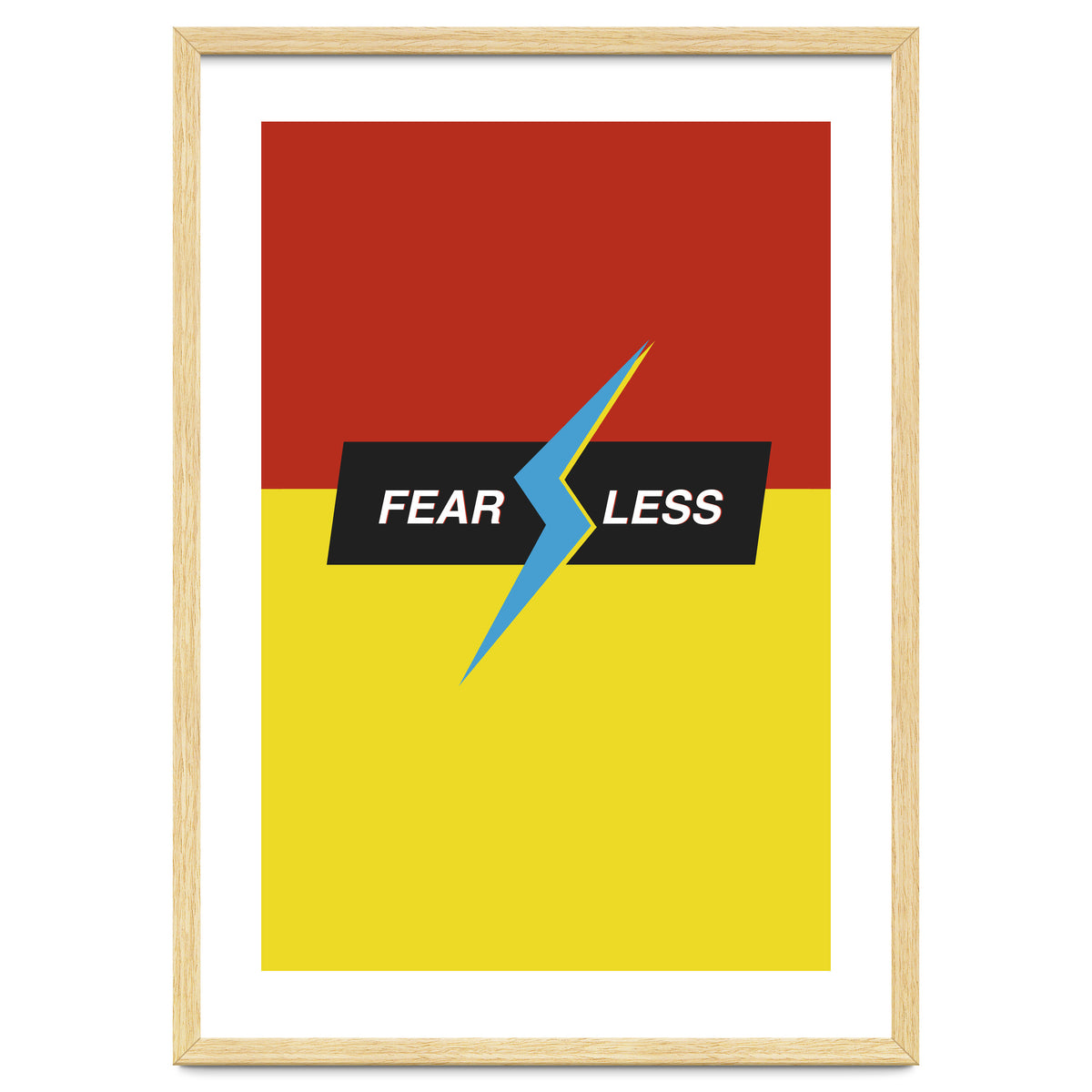 Modern Geometric Minimalist Typography Fear Less