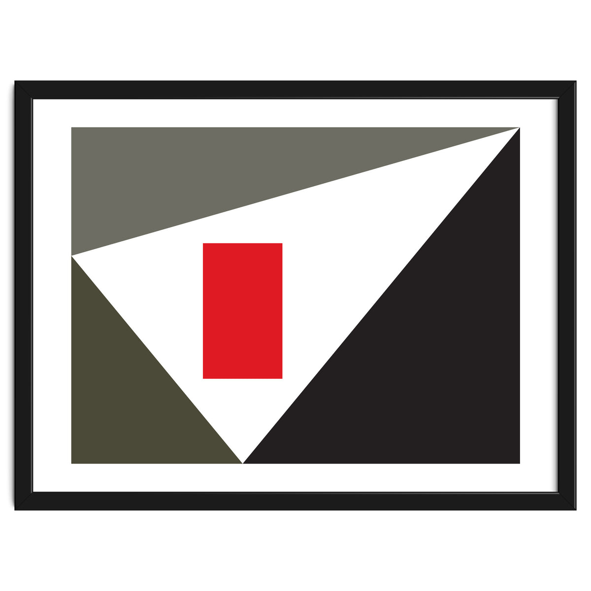 Geometric Shapes No. 86 - grey & red