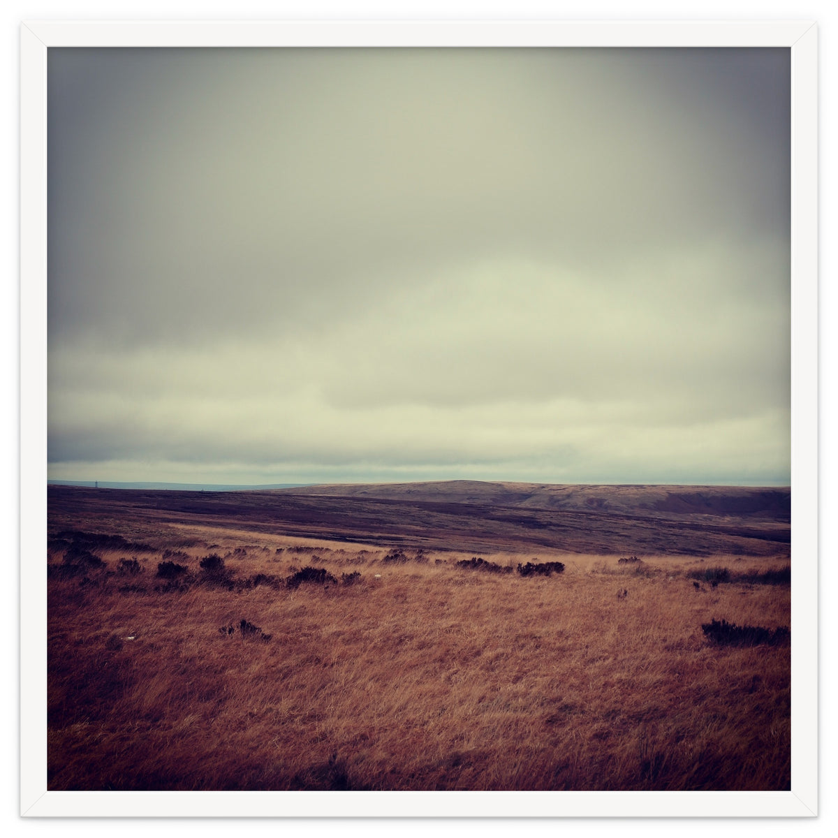 Bleak winter landscape of Saddleworth Moor