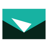 Geometric Shapes No. 57 - turquoise & black (Print Only) thumbnail