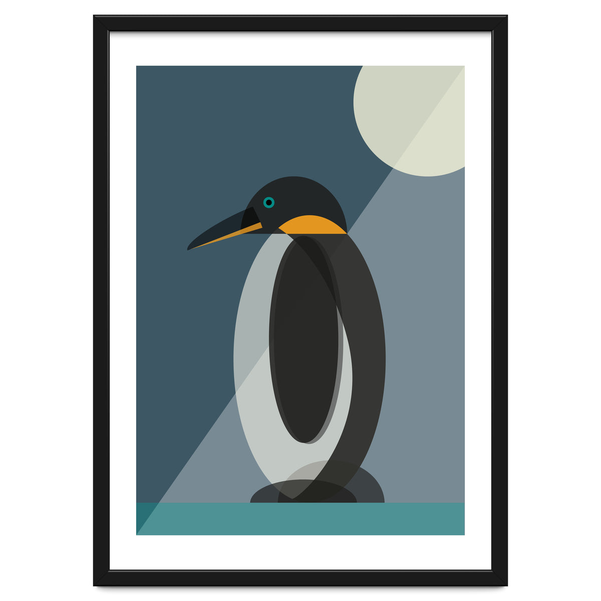 Mid Century Geometric Penguin