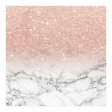 Modern faux rose gold pink glitter ombre white marble (Print Only) thumbnail