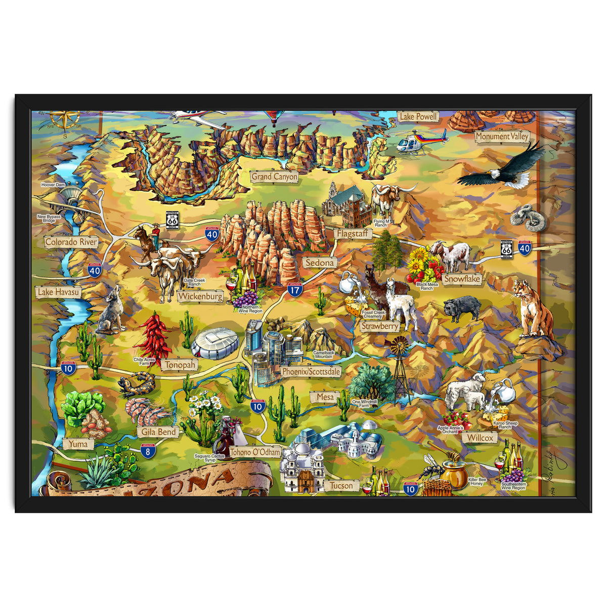 Arizona Illustrated Map