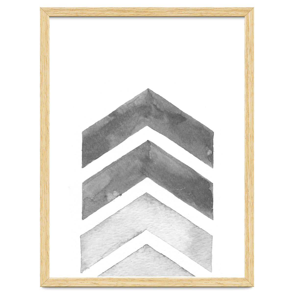 Grey Watercolor Chevron