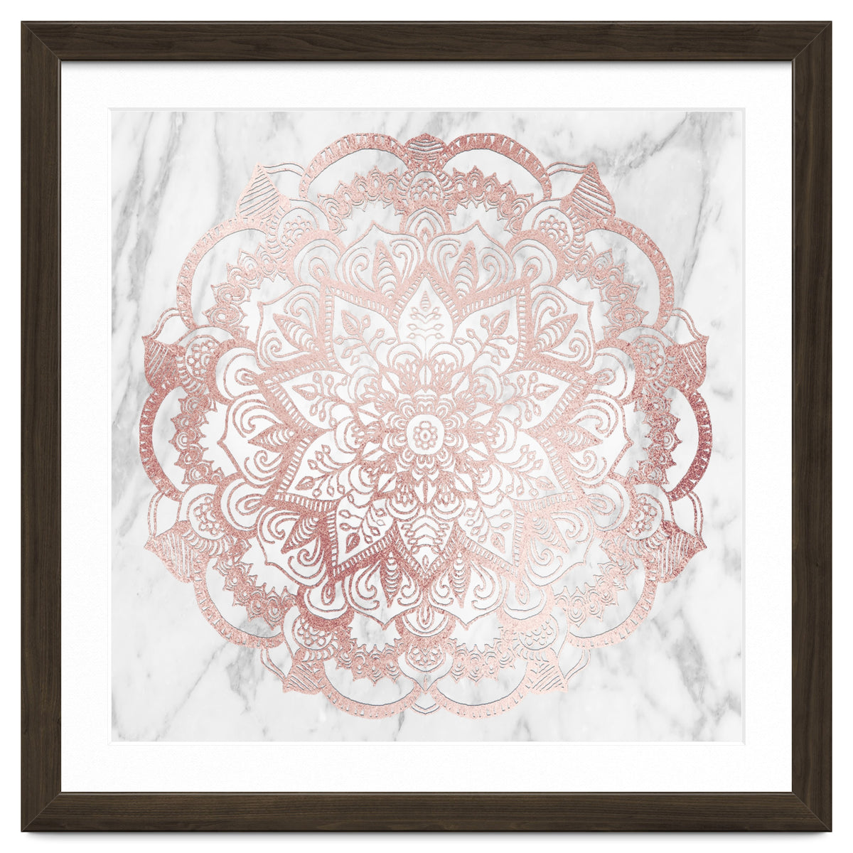 Rose Gold Mandala Star