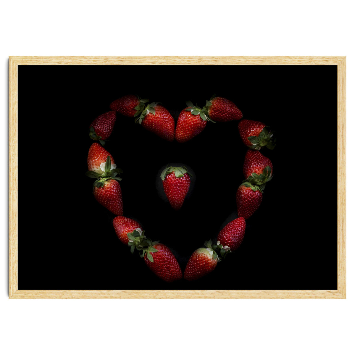 Heart of strawberries