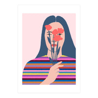 Girl With Flowers (Print Only)
