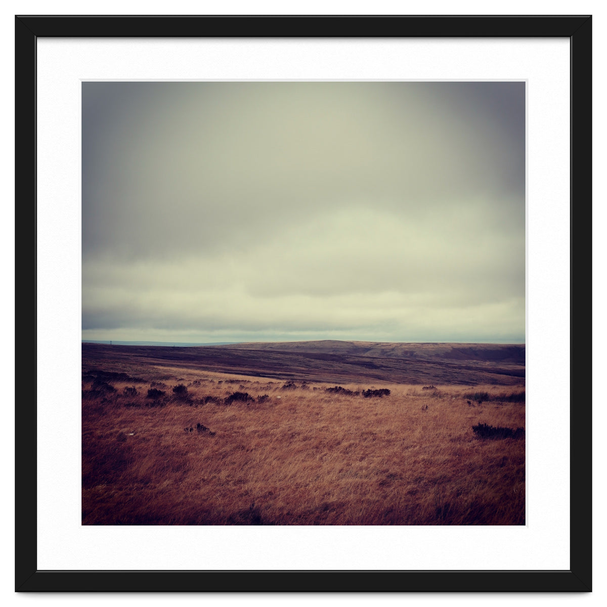 Bleak winter landscape of Saddleworth Moor