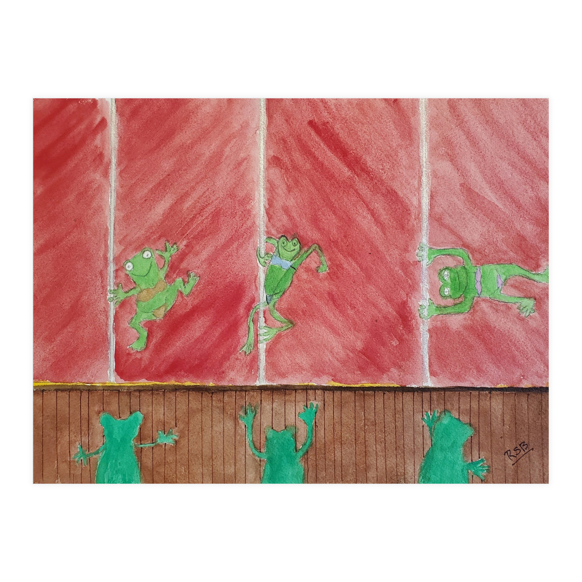 Pole-dancing Frogs (Print Only)