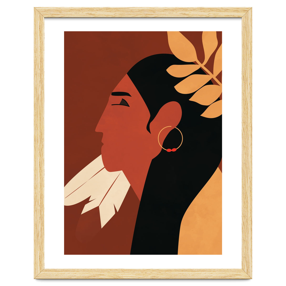 Boho Chic Woman Indian Fashion Print