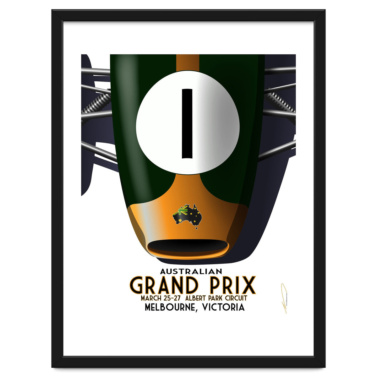 Australian Grand Prix Art Deco poster