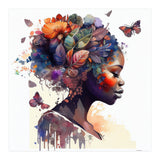 Watercolor Butterfly African Woman #9 (Print Only) thumbnail