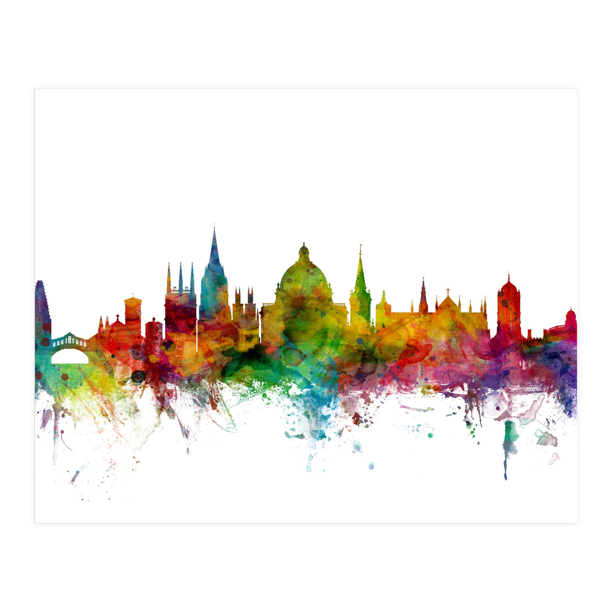 Oxford England Skyline (Print Only)