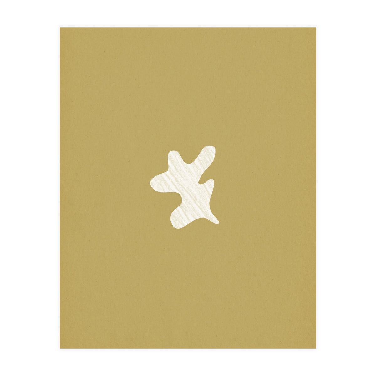 Olive green Matisse inspired shape (Print Only)