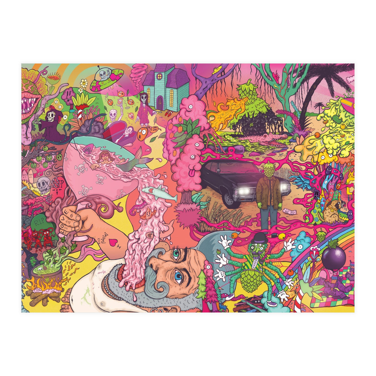 ABBEYDALE BREWERY COLLAB SERIES 1 & 2 FULL ILLUSTRATION - YEASTIE BOYS UK, NORTHERN MONK, ORGINS FYNE ALES, HAAND, BREW YORK, BLACK JACK, THORNBRIDGE, WILDE CHILD, RIDGESIDE, TORRSIDE, BOX SOCIAL, ORA BREWING (Print Only)