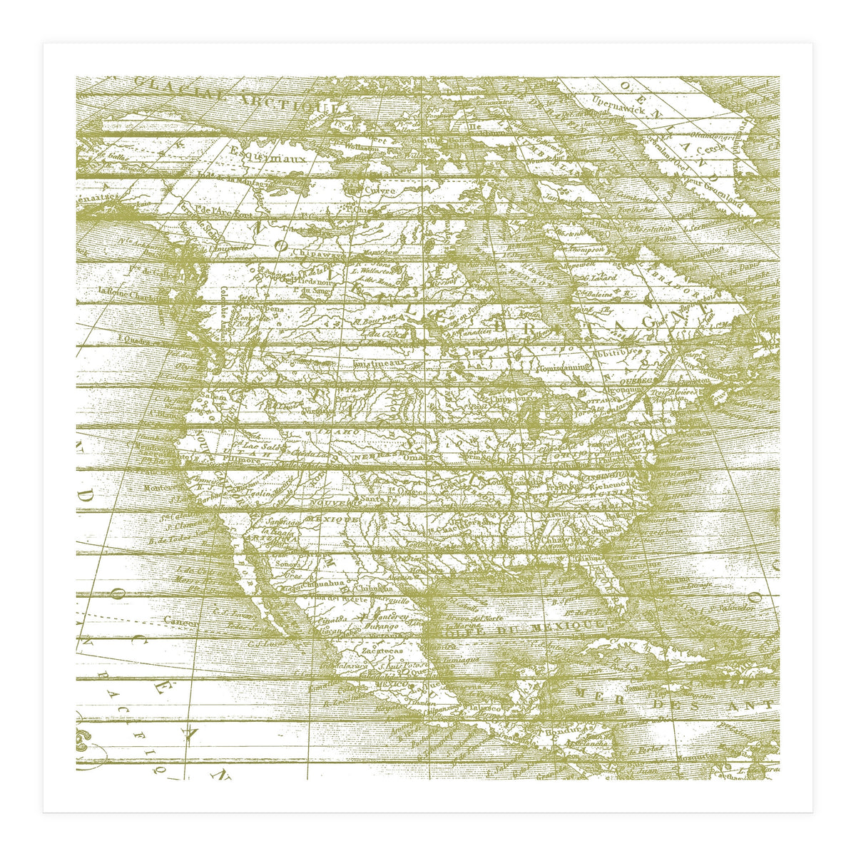 Vintage America`s Map  (Print Only)