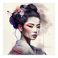 Watercolor Modern Geisha #8 (Print Only)