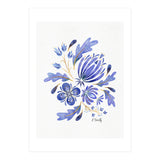 Protea Floral | Blue (Print Only) thumbnail