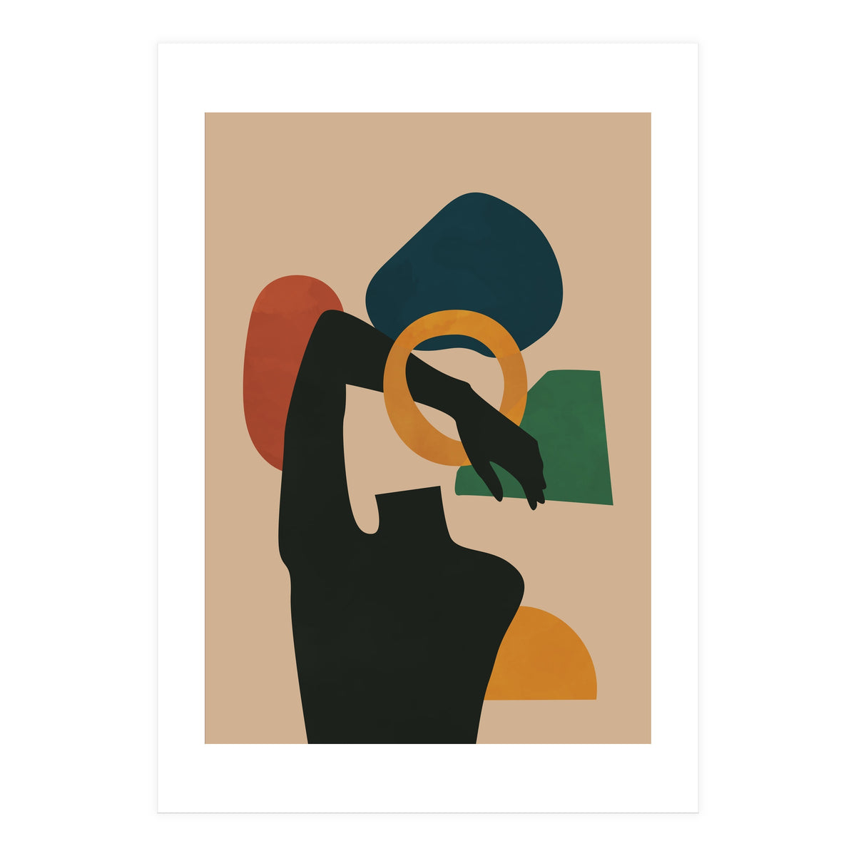 Abstract Body Mind Modern Mid Century (Print Only)