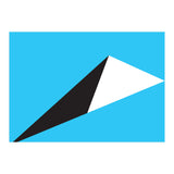 Geometric Shapes No. 70 - sky blue & black (Print Only) thumbnail