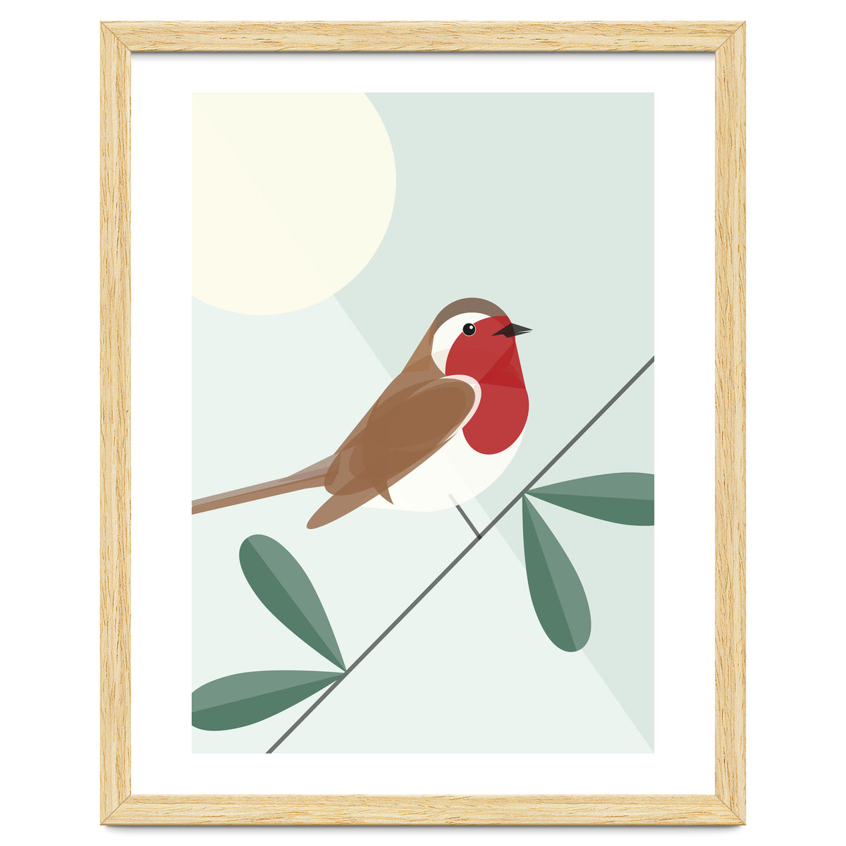 Mid Century Geometric Robin