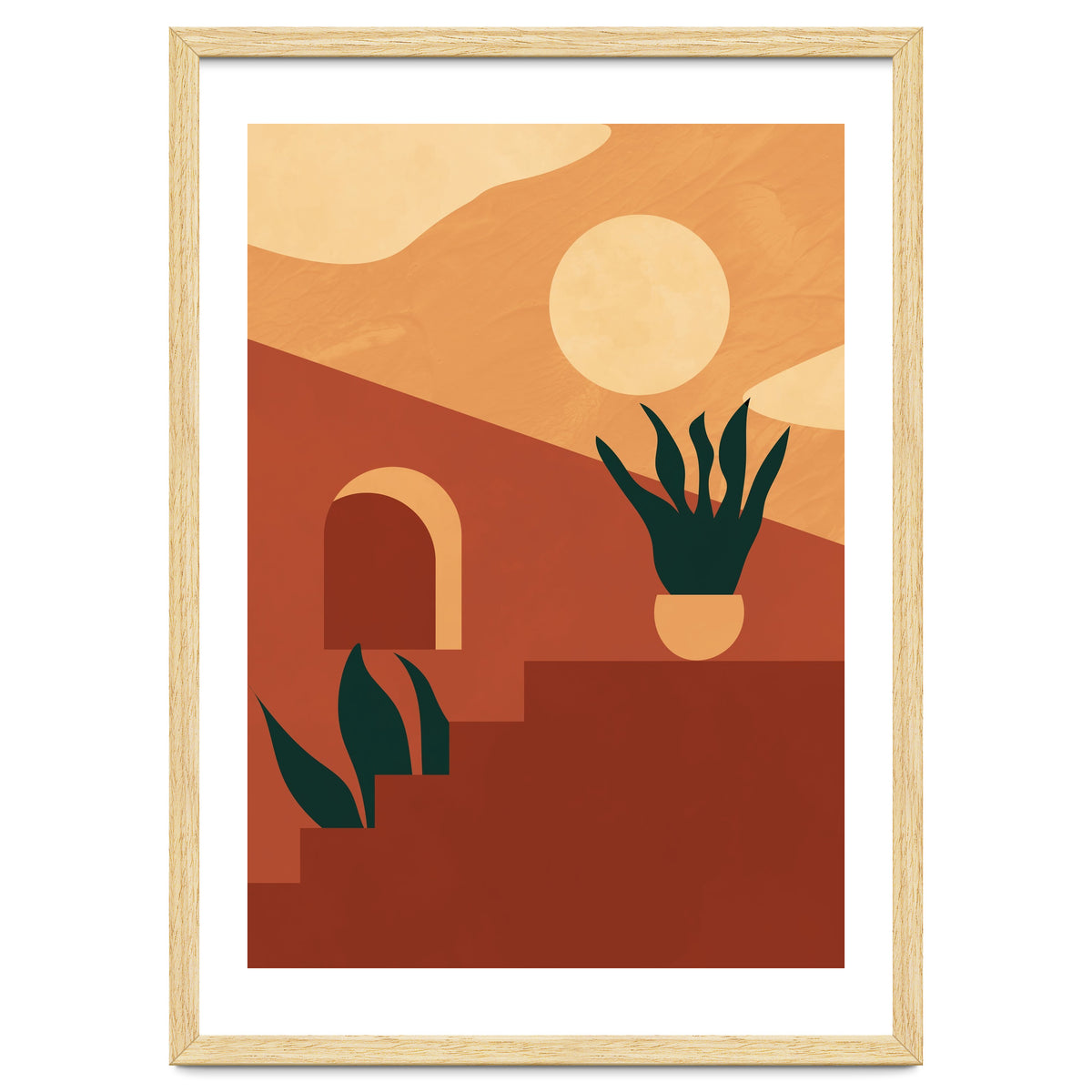 Boho  Desert Terracotta Print